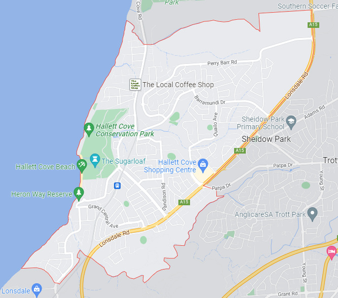 Map of Hallett Cove